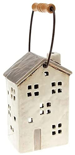 Village Pottery Haus Herz Teelichthalter Garten Kerzen Teelichthalter Outdoor Kerzenhalter Kerzenhalter Indoor oder Outdoor Classy Alternative zu Gartenlaternen (Stadthaus-Laterne)