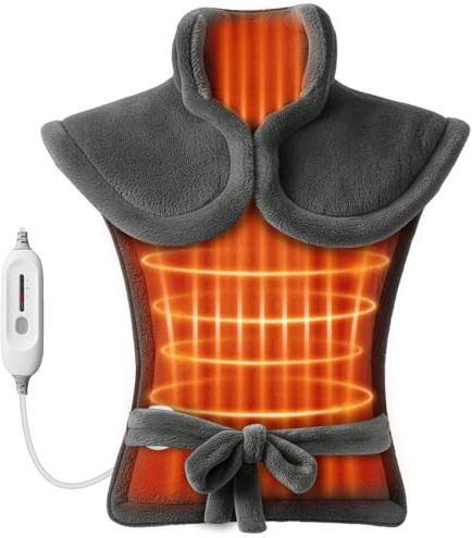 COMFIER Large Heating Pad for Back, FSA Eligible HSA Heating Pad for Neck and Shoulders and Back, Heated Neck Wrap, 3 Heat Levels & 90-Mins Auto Shut Off, Gifts for Women Men