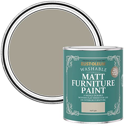 Rust-Oleum Grey Furniture Paint in Matt Finish - Half Light 750ml