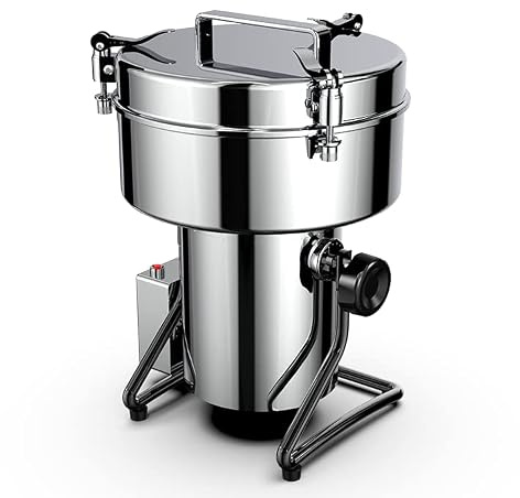 electromax 2400W Open-Cover-Stop 800g Electric Grain Grinder 28000RPM High Speed Superfine Grain Mill Spice/Herb/Coffee/Nut/Powder Grain Grinder with Overload Protection- Timer- Commercial Motor CE