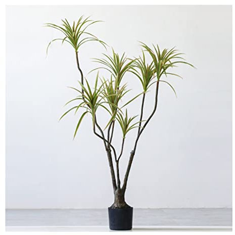 QHLOM Fake Plant Tall Fake Plants, Large Artificial Dracaena Plant for Home Decor, Fake Plant with Plastic Basin for Indoor and Outdoor Visual Focus (Color : 150cm/59in)