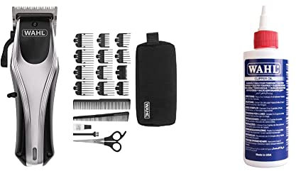 Wahl Rapid Clip Hair Clipper, Hair Clippers for Men, Rechargeable, Lithium-Ion Clipper & Clipper Oil, Blade Oil for Hair Clippers, Beard Trimmers and Shavers, 250 ml