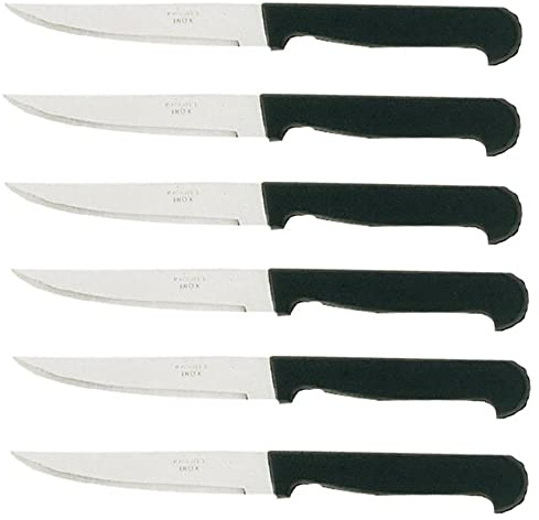 La Fourmi Steakmesser mit schwarzem Griff, 6 Stück