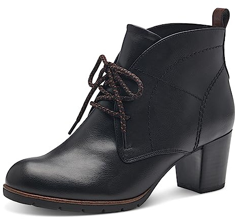 MARCO TOZZI Stivaletti Donna con Lacci Eleganti, Black Comb, 42 EU