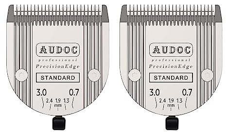 AUDOC 2er-Pack Professional Animal 5-in-1 Schnittlänge der Klinge verstellbar 0,7-3 mm, kompatibel mit Arco, Bravura und Moser Arco 1870/1871/1872/1873/1854