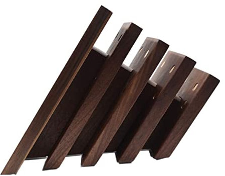 PAREKS Bloque de cuchillos magnético inclinado para cuchillos, soporte universal de madera, estante de almacenamiento duradero, suministros de cocina, almacenamiento de herramientas para cocina