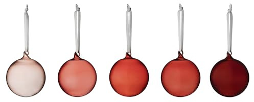Iittala Glaskugel Other Set 5-teiliger aus Glas in der Farbe Rot, Maße: Ø 8 cm, 1069629