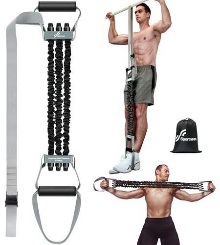 Klimmzugbänder - Sportneer Verstellbare Widerstandsbänder für Klimmzughilfe mit Anti-Rutsch-Verschluss & Aufbewahrungstasche, robuste Klimmzugbänder für alle Fitnessstufen, multifunktionale