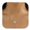 LOLIAS Collana Iniziale Cuore Collana Lettera Cuore Donna Collana Nome Argento Acciaio Inossidabile Ciondolo Lettera Cuore Piccolo Collana Personalizzata Regali Ragazze Donna