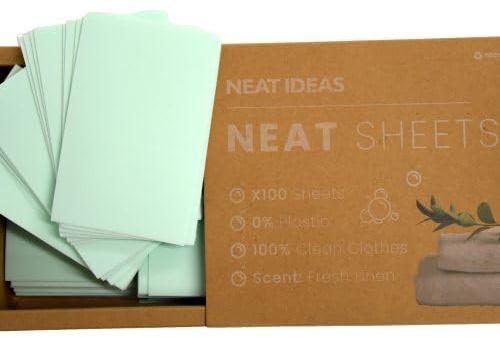 Neat Ideas - Neat Sheets Eco-Friendly Laundry Sheets 100 x sheets 0% Plastic Echo