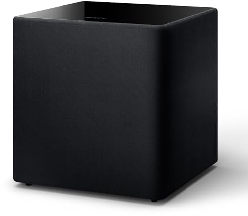 KEF Kube 15 MIE Subwoofer, Schwarz | 300 W RMS-Verstärker Klasse D | 38-cm-Basstreiber | iBX Intelligent Bass Extension | Cinch-Buchse | Musik | Heimkino | Gaming