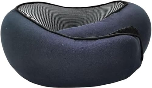 Bontebian Nappy™ - Das Reisekissen, Comfy Nackenkissen Flugzeug, Nackenhörnchen Erwachsene - Nackenkissen Auto - Reisekissen Memory Foam (tiefblau,1pcs)