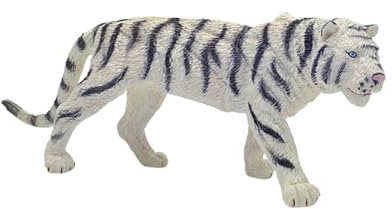 JISADER Tierfiguren, Figur für Vorschule, für Kinder, realistisch, Alter 3+, Mädchen, Jungen, Tierspielzeug, großes Tierspielset, Albino-Tiger
