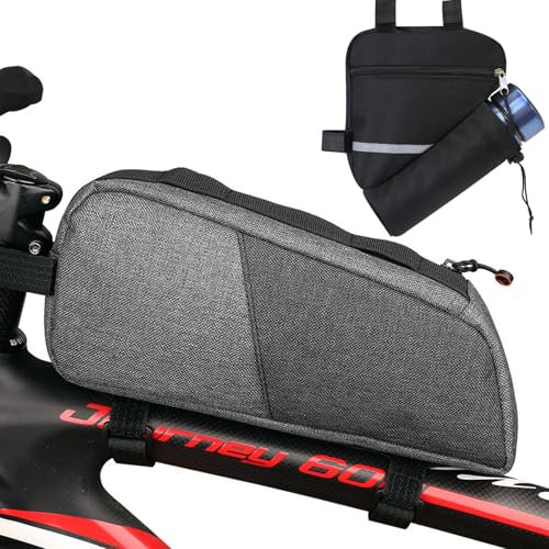 JSTHHTT 2 Stück Rahmentasche Fahrrad Oberrohrtasche Schmale Form Fahrradtasche für MTB, Rennrad, E-Bike, Fahrradtasche Rahmentasche, Fahrrad Rahmentasche, Triangle Bag Rahmentaschen