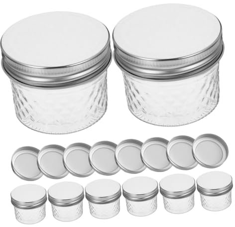 MAGICLULU Frascos De Conserva Transparentes Tapas Tarros De Mermelada De Vidrio Para Almacenar Alimentos Para Dispensador De Miel Cocina
