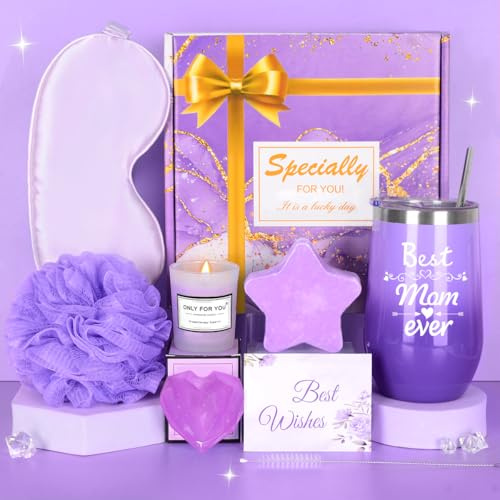 COYBTO Cadeau Fete des Meres, 16oz Weinbecher Edelstahl, Coffret Cadeaux Anniversaire Femme, idée Cadeau Mère pour Nouvelle Maman, Future Maman, Anniversaire, Fête des Mères