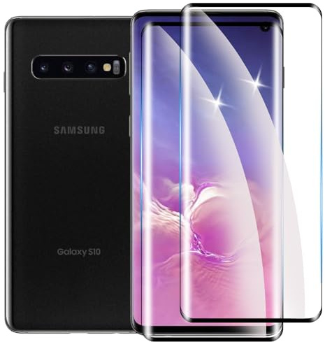Lyphpe 【2-PACK】 Designed for Samsung Galaxy S10 Screen Protector Case Friendly, 3D Curved, Screen Protector Tempered Glass cell Phone Film HD Clear