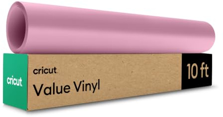 Cricut Selbstklebendes Vinylfolie Plotter - Plotterfolie Vinyl Permanent Rolle, Selbstklebende Folie (30.5x3m cm, Rosa)