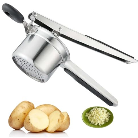 Potato Ricer Stainless Steel for Mashed Potatoes,Potato Press Ricer Kitchen Tool and Gadgets,Hand Potato Masher Food Masher Tool