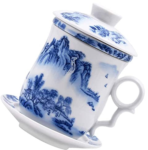 FUNOMOCYA Té De Cuatro Taza De Cerámica Taza De Leche Hogar De Porcelana Decorativa Para Beber Agua