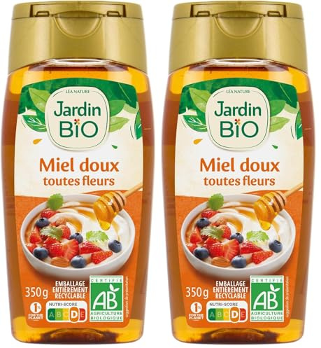 Jardin BiO étic - Miel Doux Toutes Fleurs 350 g (Lot de 2)