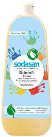 sodasan Kinderseife, Kids Soap flüssig, Nachfüller 1L (2)
