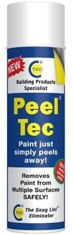 C.T.1 – C-Tech Peel Tec Paint Remover Aerosol – 500ml | Fast Acting – Methyl Chloride Free Paint Stripper for Wood – Metal – Stone & Asphalt | Safe – No-Scratch – VOC-Based Gel Formula