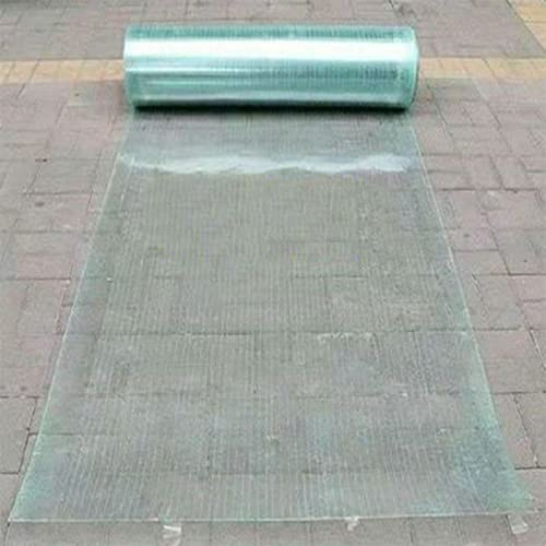 Clear Fiberglass Roofing Panels 1mm Heavy Duty Greenhouse Tarpaulin Clear Plastic Cladding for Balcony Baffle Size: 1mx6mOutdoor Covering