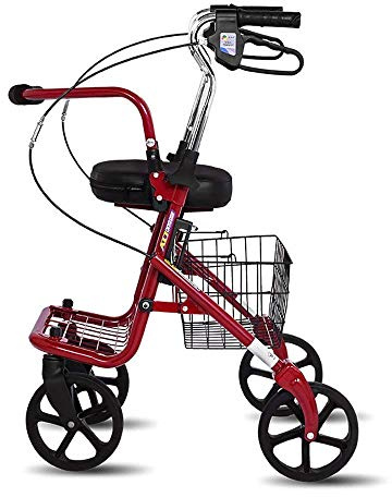 VGVSBG Andador Plegable con Andador, Andador con Andador Ligero y práctico, Ajustable, con Asiento para Personas Mayores, discapacitados, Pacientes con Movilidad Limitada, estabilizador para Camina