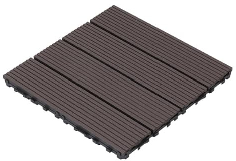Pavimentazione fai da te in composito impermeabile ad incastro for esterni, giardino, balcone e terrazza Per la pavimentazione esterna(Style5)