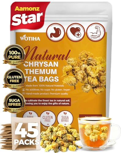 WOTIHA 150g Premium Top Grade Chrysanthemum Tea Loose Leaf - 100% Natural Chinese Tai Ju, Refreshing Floral Fragrance, Sweet & Fresh, Caffeine-Free, No Additives, Non-GMO