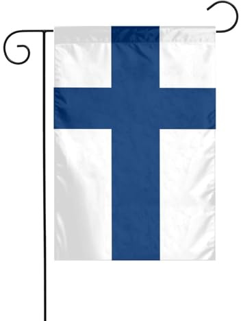 Bandiera della Finlandia da giardino, 30 x 45 cm, verticale, double face, per vacanze in fattoria