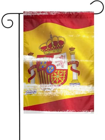 Bandiera della Spagna stampa 30,5 x 45,7 cm bandiera verticale su entrambi i lati, bandiera decorativa per interni ed esterni bandiere da giardino
