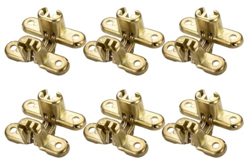 Vaguelly 6 Pezzi Cerniera Nascosta in Lega di Zinco Ultrasottile Cerniera Silenziosa a Croce per Mobili Porte a Fogli Mobili Tavoli e Sportelli Uso Fai da Te