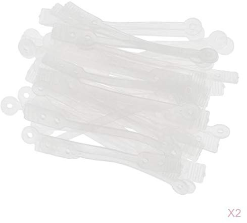 Qianly 2 Confezioni Da 50 Elastici di Ricambio per Bigodini/arricciacapelli/rulli per Permanente.