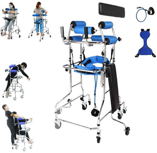 RRrawgff Déambulateur à 8 Roues Cadre de Marche Léger en Aluminium, Marcheur Multifonctionnel pour Personnes Âgées et à Mobilité Réduite, Hauteur Réglable, Support 150 KG