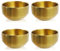 Roucerlin Lot de 4 bols épais en acier inoxydable 304 à double paroi pour salade, fruits, céréales, nouilles (doré, 10,5 cm)