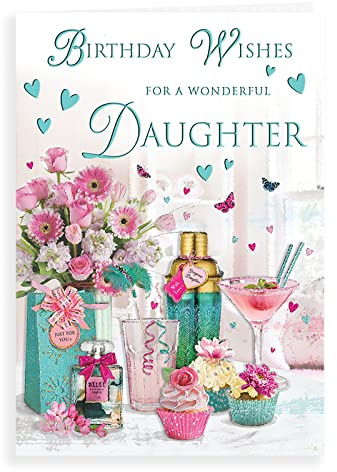 Piccadilly Greetings Group Ltd Traditionelle Geburtstagskarte Daughter, 22,9 x 15,2 cm