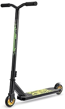 SZCQ Pro Scooters Stunt-Scooter für Kinder ab 8 Jahren, Erwachsene, kompletter Trick-Scooter für Fortgeschrittene, Anfänger, fortgeschrittene und professionelle Fahrer, Teenager, BMX-Stunts, Grün