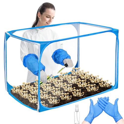 Magoog Still Air Box, Pilz-Growbox, Stillluftbox für Pilzliebhaber, Pilz-Zuchtzelt, Mykologie-Rauchhaube, Anzuchtstationen, 35,5 x 23,5 x 23,5 m, Pilz zu Hause wachsen