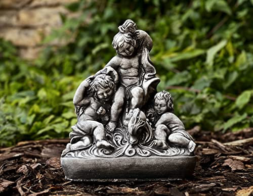 OLOMA Sculpture baroque bébé anges en béton barocco enfants statue anges enfants baroque décoration de jardin commémoratif ange enfants statues d'extérieur statue en pierre enfant statue jardin