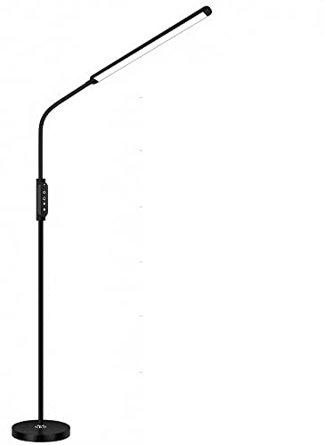 LGDEERCO Moderne LED-Stehlampe 15W Dimmen Augenschutz Klavierlampe 3 Farben Arbeitslampen für Wohnzimmer Schlafzimmer Kinderzimmer Studie Nachttisch Lesen Vertikale Schreibtischlampe