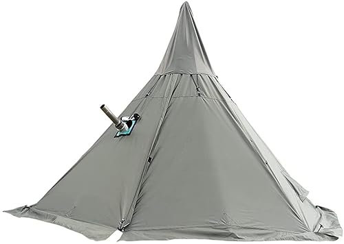 Tipi-Hot-Zelte, Outdoor-Zelte, Tipi mit Herdloch, wasserdicht, Familien-Pyramidenzelt, Camping, Rucksackreisen, Wandern, Bergsteigen, beheizter Unterstand (grün, 310 x 220 cm) beautiful scenery