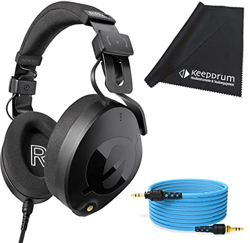 Rode NTH-100 Studio-Kopfhörer + 2,4m Kabel Blau + keepdrum Tuch