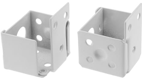 ECSiNG 2 Uds Caja de Persiana Veneciana Soportes para Persianas de Ventana Soporte de Barandilla de Metal 2,5 Cm X 2,5 Cm/1x1 Pulgadas para Minipersianas de 1 Pulgada Blanco