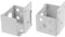 ECSiNG 2 Uds Caja de Persiana Veneciana Soportes para Persianas de Ventana Soporte de Barandilla de Metal 2,5 Cm X 2,5 Cm/1x1 Pulgadas para Minipersianas de 1 Pulgada Blanco
