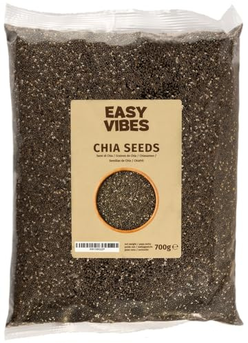 Easy Vibes - Semi di Chia Naturali (700g) | Vegan Friendly | Senza OGM | Ideali per muesli, insalate o per arricchire prodotti da forno | Ingrediente versatile per ricette dolci e salate