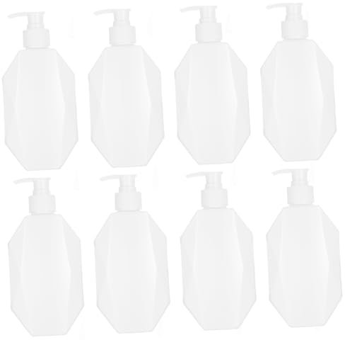 Angoily 8pcs Refillable Lotion Pump Bottles for Shampoo Wash Portable Empty Dispenser for to Use Bathroom Containers