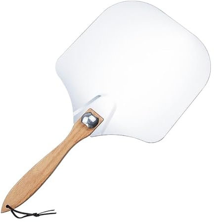 WANGBINGXING Pizza Peel Metal Pizza Peel Pizza Spatula With Foldable Wood Handle Pizza Paddle With Folding Long Wood Handle Pizza Oven Accessories Pizza Paddle