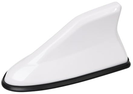 CGEAMDY Shark Fin Antenna Cover for Car, Automotive Top Roof Aerials AM/FM Radio Signal Base, Shark Fin Shape Cover with Adhesive Tape, Car Accessories Universal for Trucks SUV Van(White)